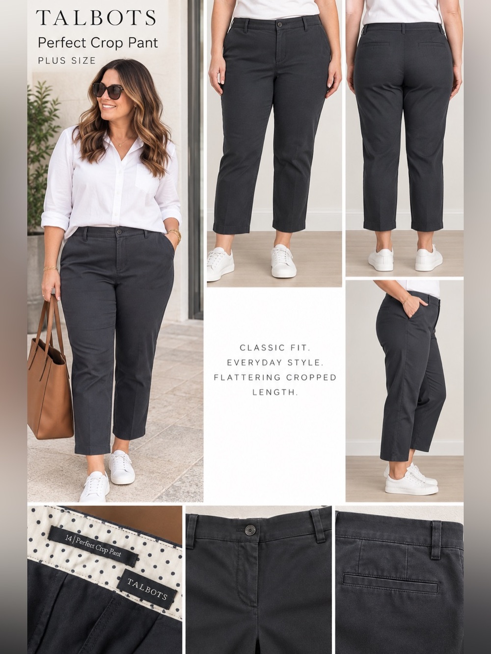 Talbots Perfect Crop Pant — 14 black